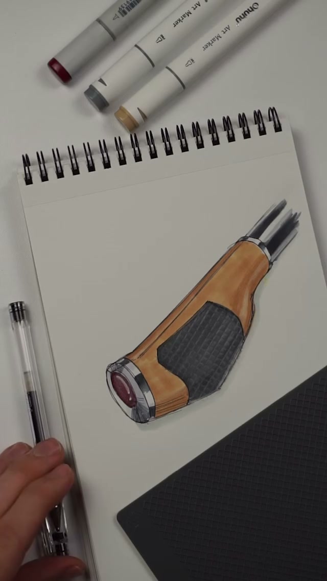 Bicycle grip sketch by Arne Klausmann