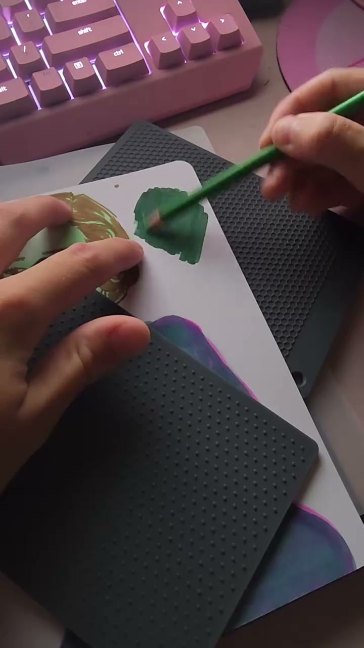 Bat-shaped marker swatches and texture tests by B Make Art