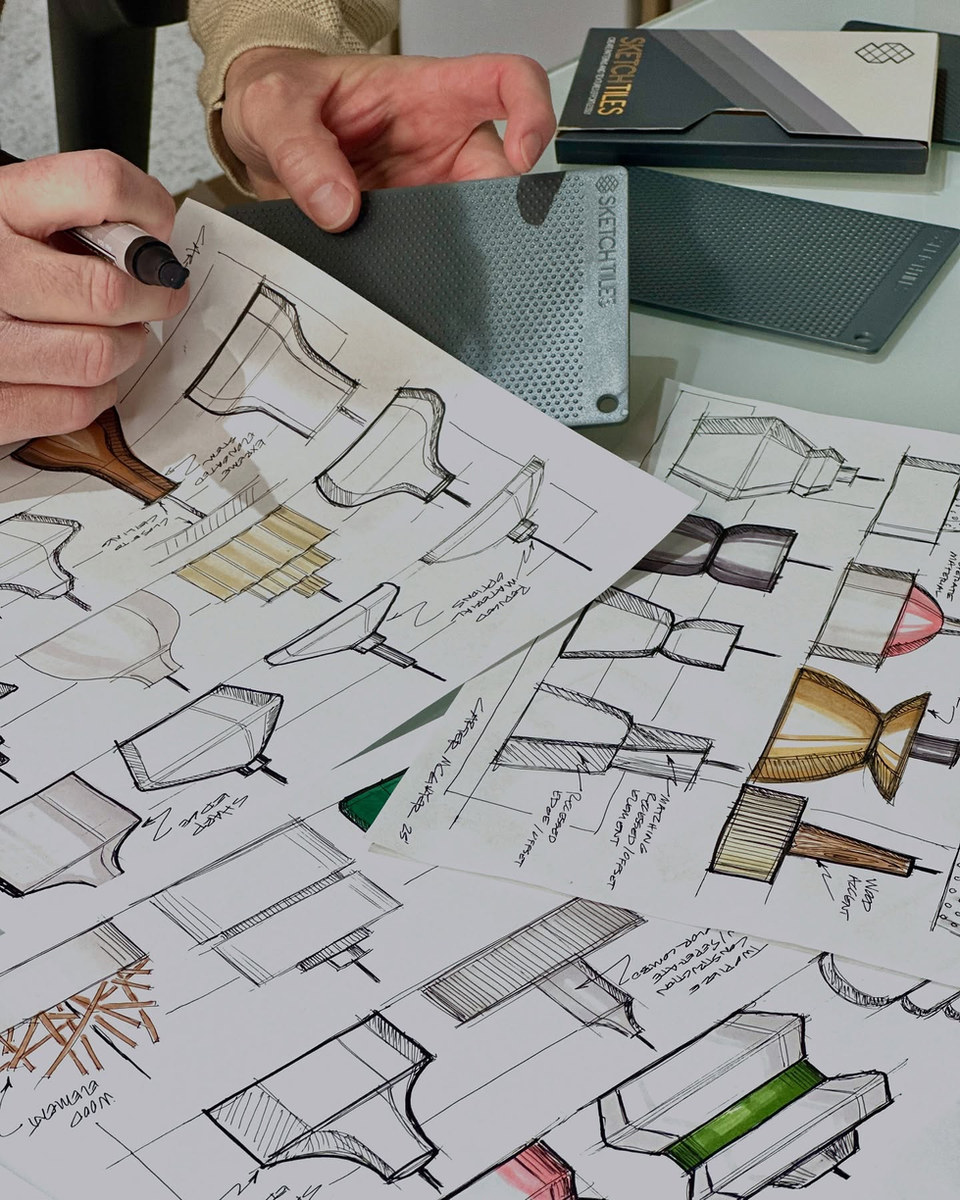 Exploring colour and pattern with a tile beneath the paper by Carter McGuyer