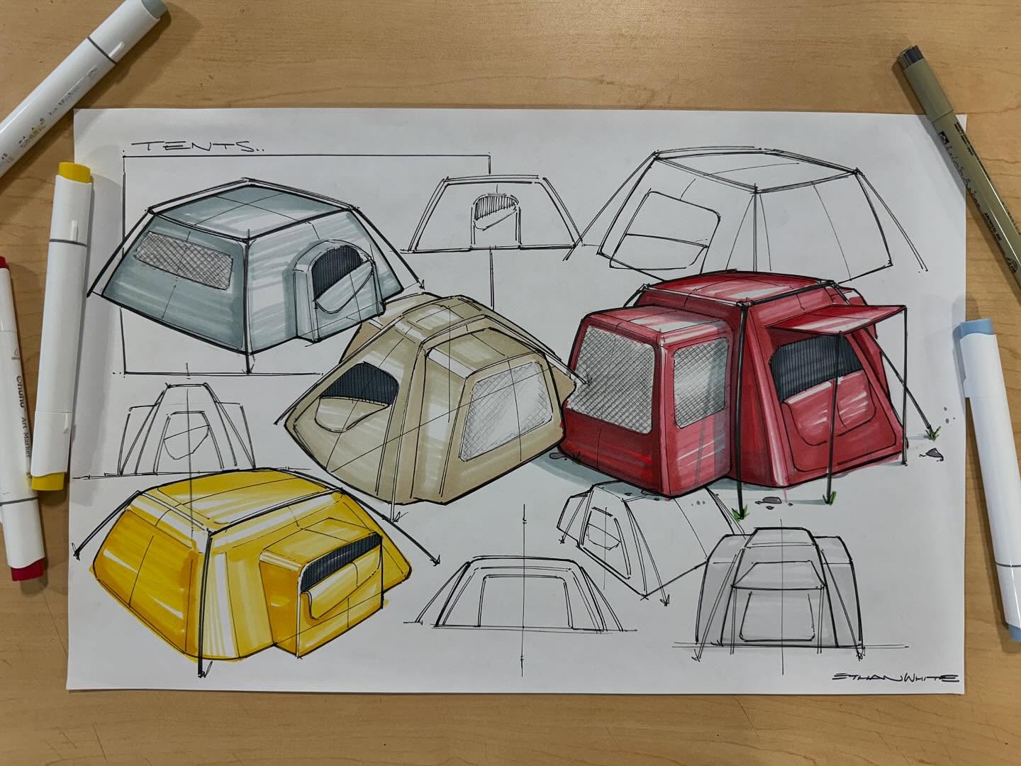 Tent concept studies by Ethan White