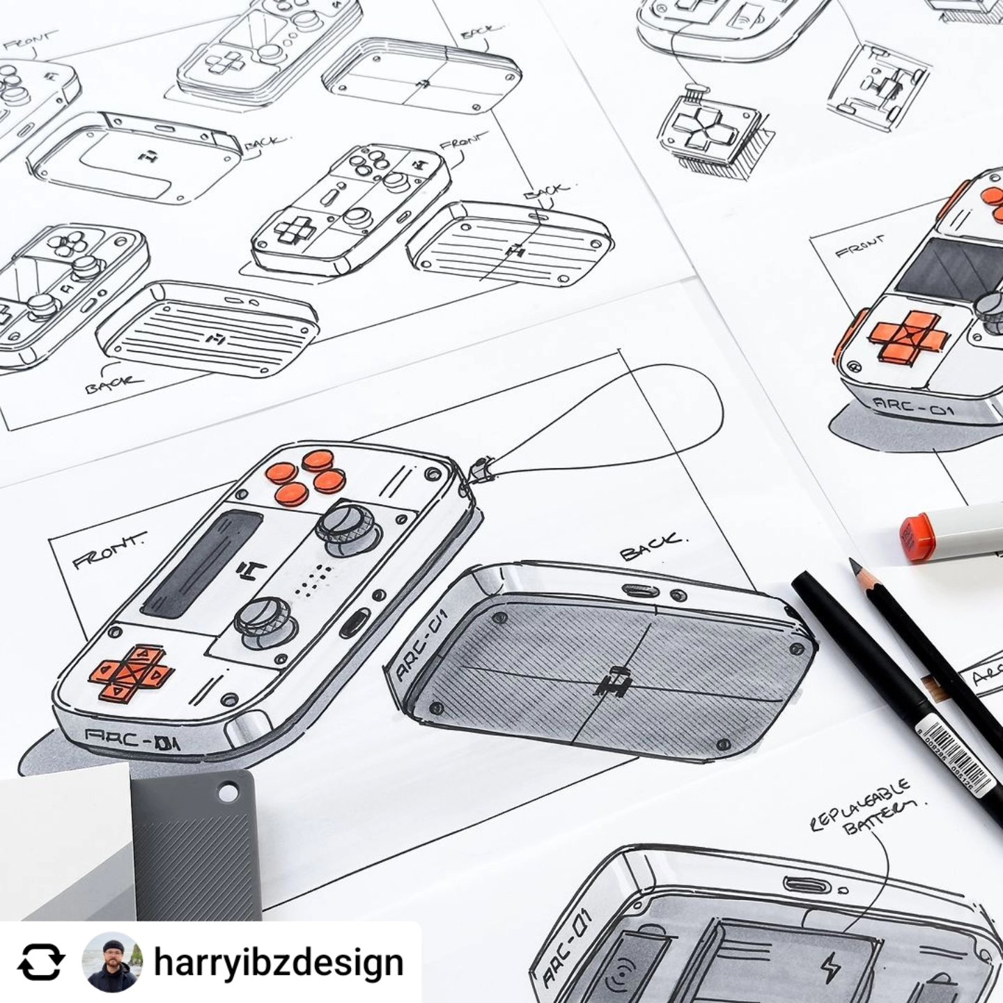 Handheld gaming console concepts by Harry Chapman