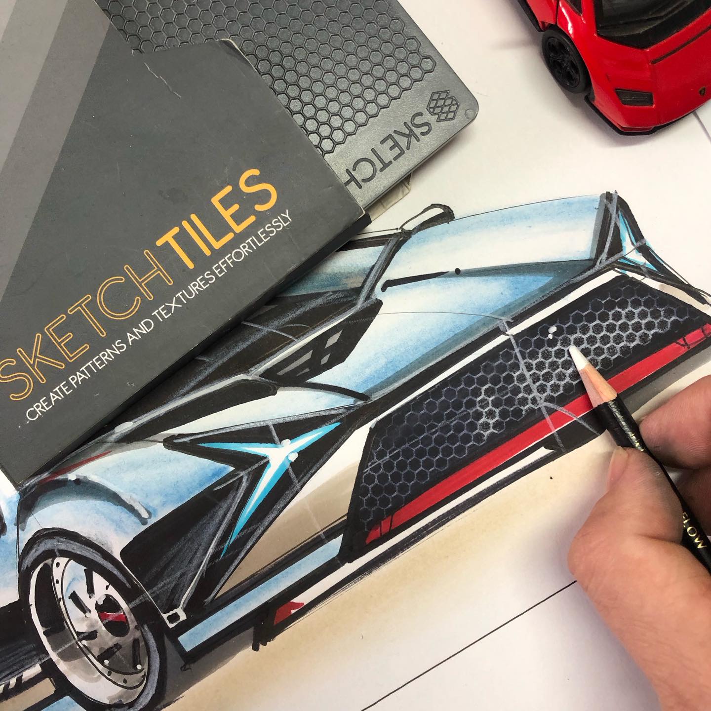 Concept car texture detail. From Sketch Academy classes
