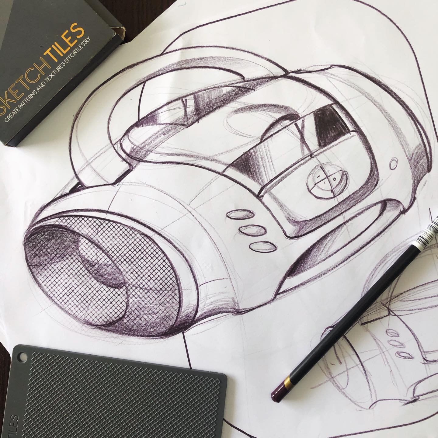 Portable stereo concept study. From Sketch Academy classes