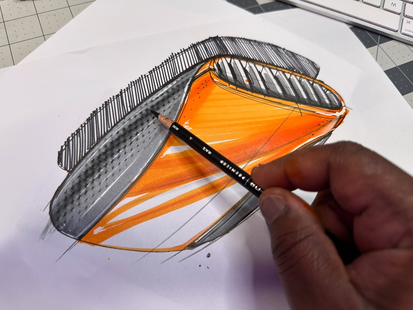 Adding texture to the shaded panel by Spencer Nugent