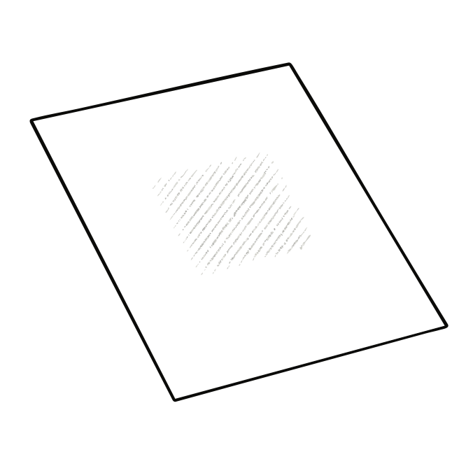 A patch of diagonal texture transferred onto the drawing paper.